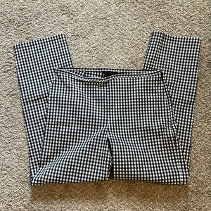 The Limited Stretch Black and White Check Capris Size 6